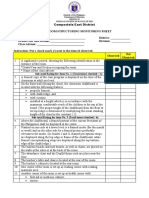 Classroom Structuring Monitoring Sheet