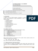 Chapter 7 - C Program Operators and Expressions