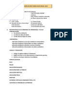 Planificación Curricular Anual 2023