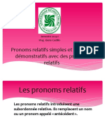 Pronoms Relatifs Simples Et Pronoms Démonstraifs Avec Des Pronoms Relatifs