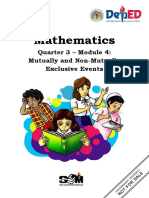 Mathematics: Quarter 3 - Module 4: Mutually and Non-Mutually Exclusive Events