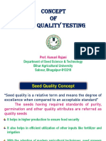 Concept of Seed Quality and Seed Quality Testing