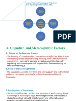 Fourteen Learner-Centered Psychological Principles