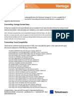 Vantage 6.0 Operating Specifications