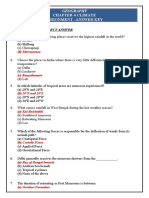 ANSWER KEY GEO Assignment CH-4 CLIMATE