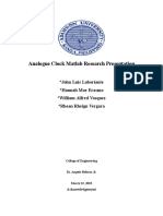 Matlab Analogue Clock Research 1