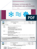 Air-Conditioning System and Its Psychrometric Processes and Application