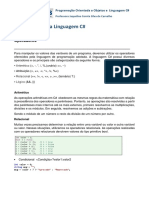 Fundamentos Da Linguagem C#: Operadores