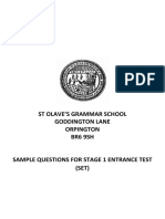 ST Olave'S Grammar School Goddington Lane Orpington Br6 9Sh