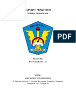 Laporan Praktikum: "Hidrolisis Garam"