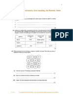 Particles, Atomic Structure, Ionic Bonding, The Periodic Table CIE iGCSE 0620 PPQ