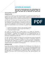 Informe de Gestión de Riesgos en La Planificacion de La Ejecución de Las Obras