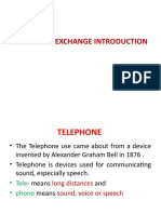 Telephone Exchange Introduction