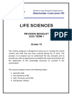 Life Sciences: Directorate: Curriculum FET