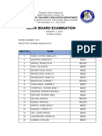 Room Assignment Mockboard