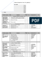 Proiect Didactic de Lungă Durată. Clasa A XI-a, Profilul Real