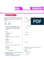 Ecuación de Primer Grado para Primer Grado de Secundaria