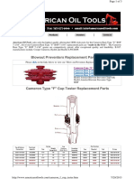 Blowout Preventers Replacement Parts List