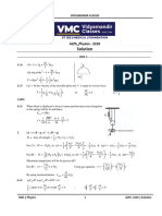 Physics Advanced Level Problem Solving (ALPS-10) - Solution