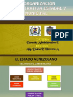 La Organización Administrativa Estadal y Municipal