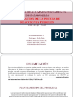 Incidencia de Alumnos Portadores de Salmonella: Utilizacion de La Prueba de Reacciones Febriles