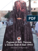 Programa de Actos. Aspe Semana Santa 2022