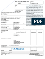 Sitc Container Lines Co., LTD.: B/L No. SITGTXSG315754