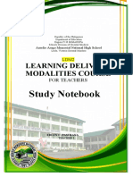 Learning Delivery Modalities Course: Study Notebook