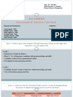 Recruitment & Selection Case Study: S G Cowen