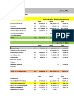 ORÇAMENTO DE CAIXA - Cia Acme Inc