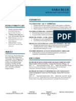 Sara Blue Work Resume Website