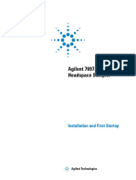 Agilent 7697A Headspace Sampler: Installation and First Startup