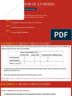 Mathematical Formulation of LP Model