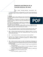 Hitos de La Educacion Especial en Chile