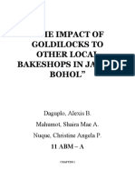 The Impact of Goldilocks To Other Local Bakeshops in Jagna