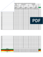 Registro de Control de Asistencia Organizado Por Semana de Marzo 2023