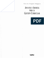 Apuntes Aportes Gestión Curricular: Y para La