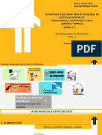 Estrategias Y Recursos para La Búsqueda de Artículos Científicos. Conocimiento: Naturaleza Y Tipos (Módulo 2