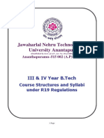 Jawaharlal Nehru Technological University Anantapur: III & IV Year B.Tech