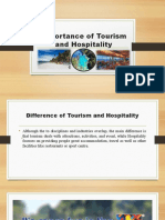 Importance of Tourism and Hospitality