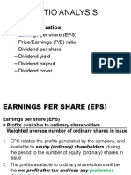 Ratio Analysis: - Investment Ratios