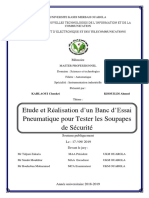 Etude Et Réalisation D'un Banc D'essai Pneumatique Pour Tester Les Soupapes de Sécurité PDF