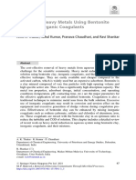 Removal of Heavy Metals Using Bentonite Clay and Inorganic Coagulants