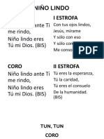 Coro I Estrofa Niño Lindo: Niño Lindo Ante Ti Me Rindo, Niño Lindo Eres Tú Mi Dios. (BIS)