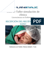 Guía de Taller Simulación de Clínica: Recepción Del Recién Nacido Sano