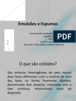 Emulsões e Espumas - Sem. 3 - Felipe