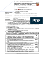 Municipalidad Provincial de Carhuaz: Gerencia de Desarrollo Territorial E Infraestructura