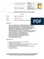 Comité Estilos de Vida Saludable Acta 2