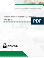 EDV-IO-2842-CL-005 Rev A PROCEDIMIENTO MONTAJE (CAÑERIAS Y EQUIPOS)