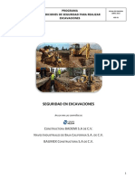 20.1 Programa de Seguridad para Realizar Excavaciones